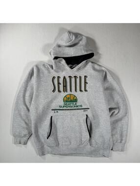 Vintage 90s Seattle Super Sonic Salem NBA Hoodie Rare